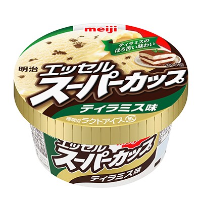 写真：「明治 エッセル スーパーカップ ティラミス味」（200ml）の商品パッケージ