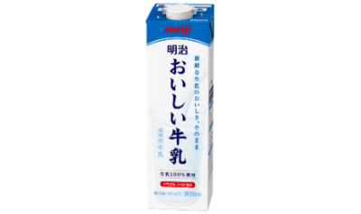 写真：明治おいしい牛乳の商品パッケージ