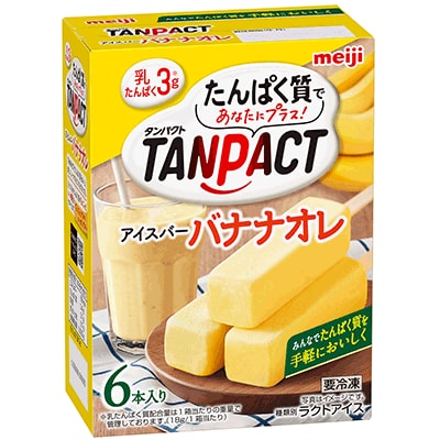 写真：「明治TANPACTアイスバー バナナオレ」の商品パッケージ