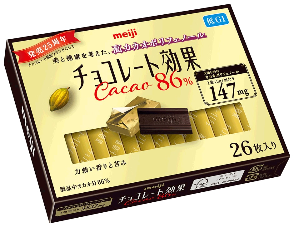 画像：チョコレート効果 カカオ86％ 26枚入りの商品パッケージ