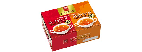 画像：「JALスープアソートパック（40袋入）」の商品パッケージ