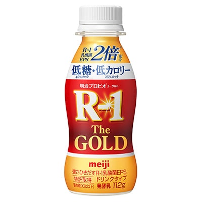 写真：「明治プロビオヨーグルトR-1ドリンクタイプThe GOLD低糖・低カロリー」の商品パッケージ