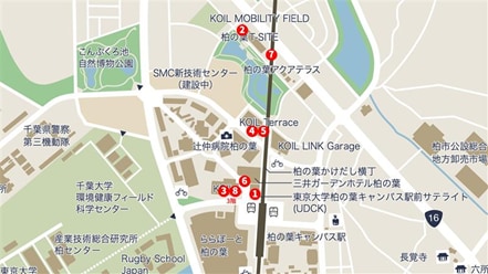 画像：6～7月のＱＲコード設置場所地図