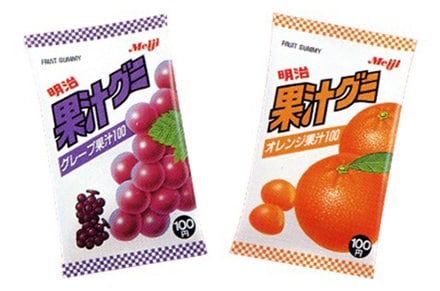 画像:発売当初の「果汁グミ」の商品パッケージ
