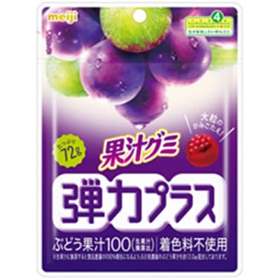 画像:「果汁グミ弾力プラスぶどう(72g)」の商品パッケージ