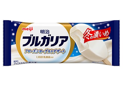 画像：明治ブルガリア フローズンヨーグルトデザート 冬の濃いめの商品パッケージ