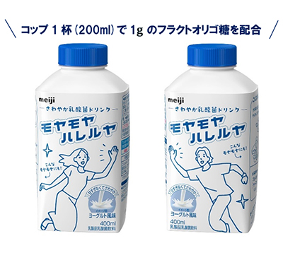 画像：明治さわやか乳酸菌ドリンク モヤモヤハレルヤの商品パッケージ
