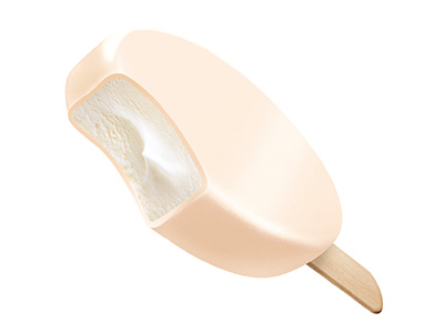 画像：明治ブルガリア フローズンヨーグルトデザート 白桃 裸品