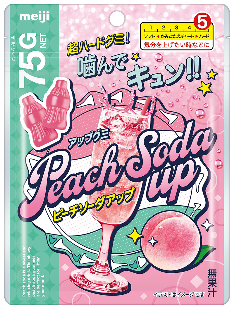 画像：ピーチソーダアップの商品パッケージ