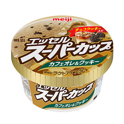 画像：「明治 エッセル スーパーカップ カフェオレ＆クッキー」（200ml）の商品パッケージ