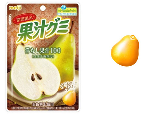 画像：「果汁グミ洋なし」（47ｇ）のパッケージ