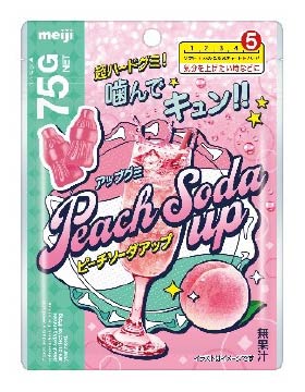 画像：「ピーチソーダアップ」（75g）の商品パッケージ