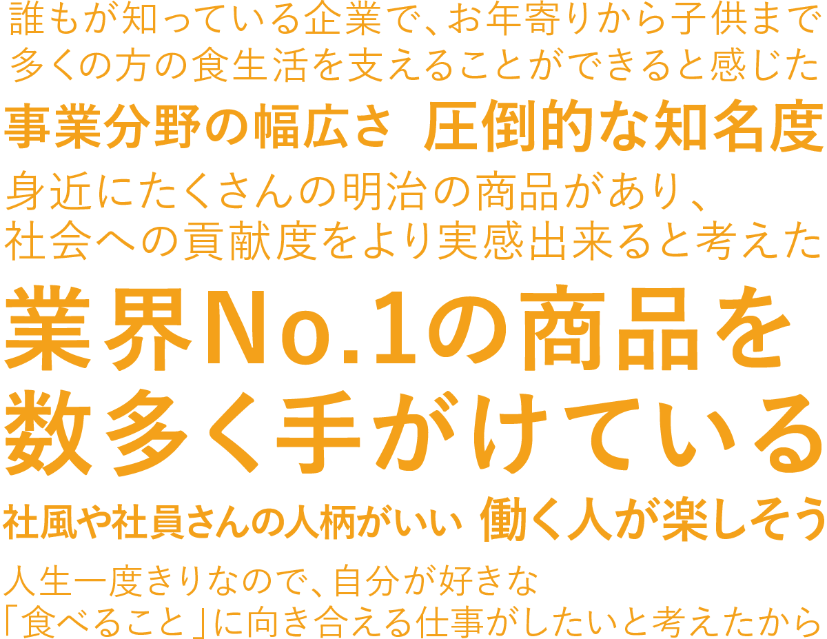 明治にプレエントリーしようと思ったきっかけを教えてください。