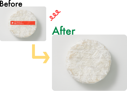 Point2 プラスチック使用量年間2t※2 削減（見込み）(※2　22年度カマンベール出荷実績より算出)