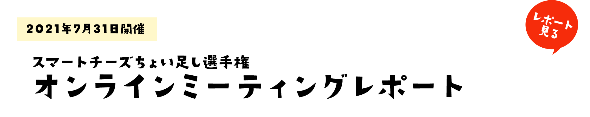 2021年7月31日オンラインミーティングレポート