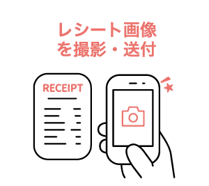 レシート画像を撮影・送付