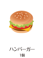 ハンバーガー 1個