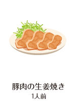 豚肉の生姜焼き 1人前