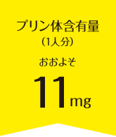 プリン体含有量（1人分）おおよそ14mg