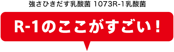 強さひきだす乳酸菌 1073R-1乳酸菌　R-1のここがすごい！