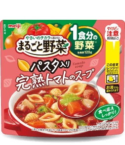 パスタ入り完熟トマトのスープ