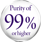 purity of 99% or higher