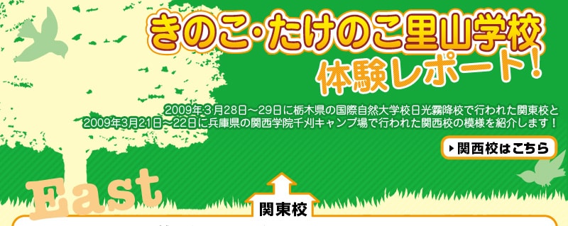 きのこ・たけのこ里山学校体験レポート　関東校