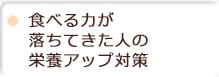 食べる力が落ちてきた人の栄養アップ対策