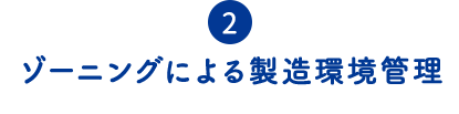 ②ゾーニングによる製造環境管理