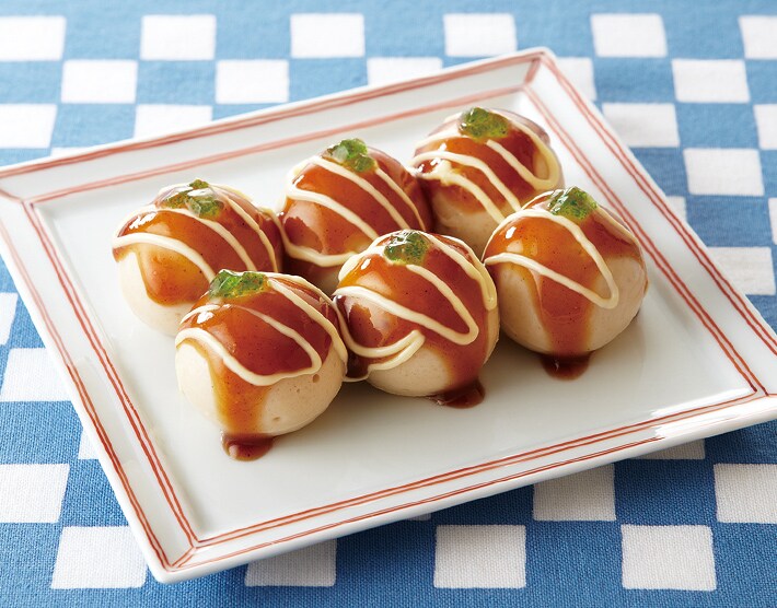 たこ焼きゼリー｜食を楽しむレシピ｜医療・介護関係者の方へ向けた専門情報サイト meiji Nutrition Info｜株式会社 明治