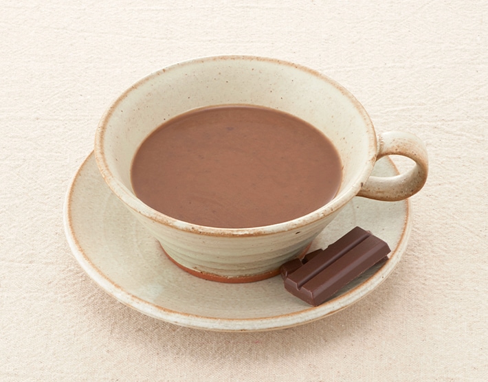バナナ風味のホットチョコレート