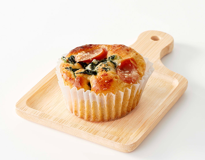 お食事マフィン（ほうれん草＆ハム）