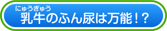 乳牛のふん尿は万能！？