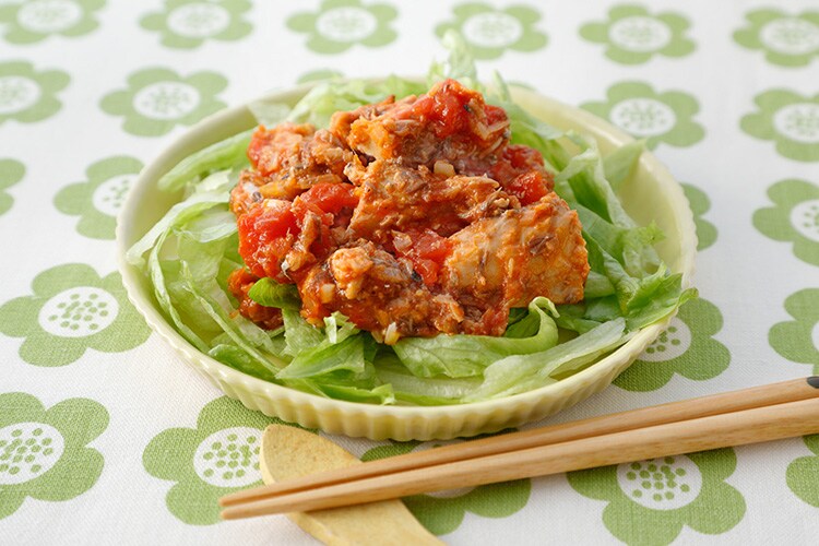 さば缶の中華風トマトソース炒め