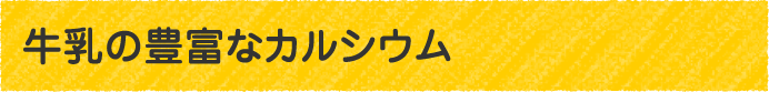 牛乳の豊富なカルシウム