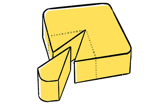 四角形のチーズ