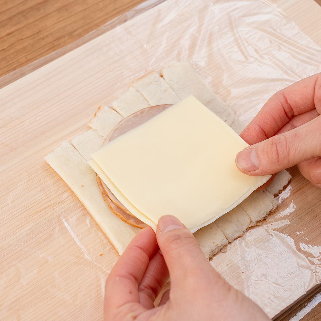 パン耳でハムチーズカツ風 作り方3 画像291