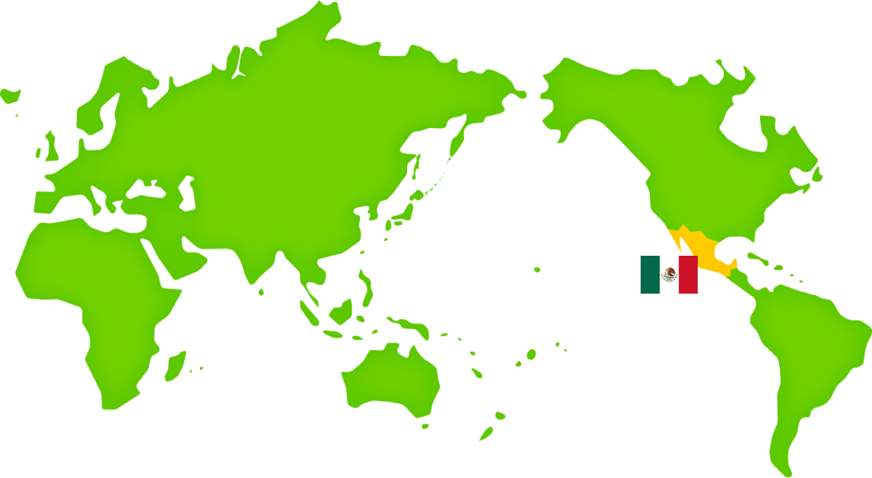 メキシコ合衆国 世界地図