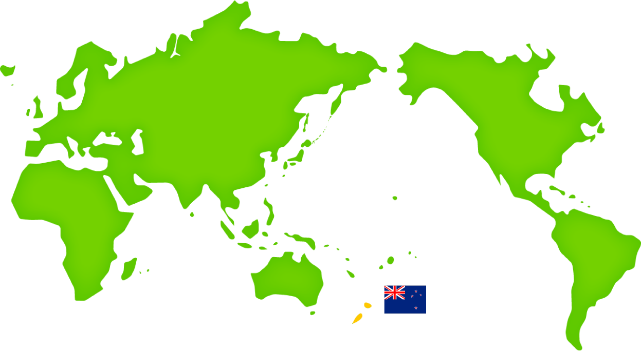 ニュージーランド 世界地図