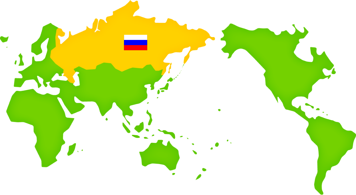 ロシア連邦 世界地図