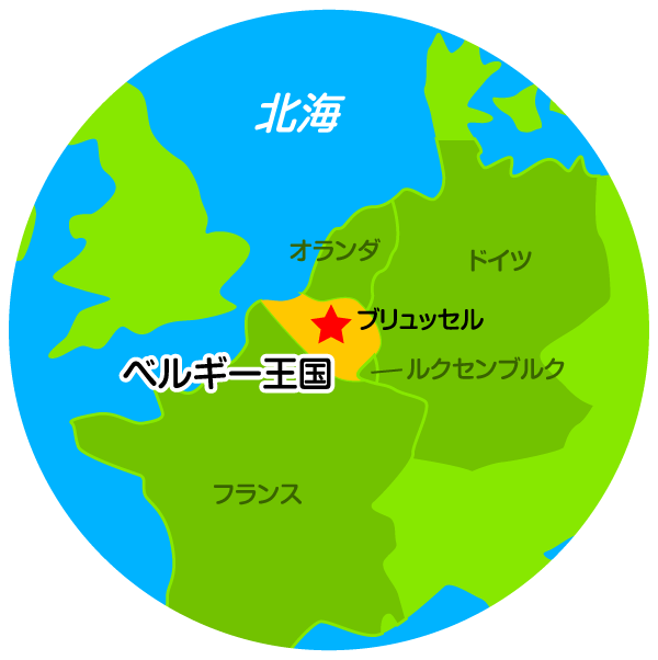 ベルギー王国 拡大地図