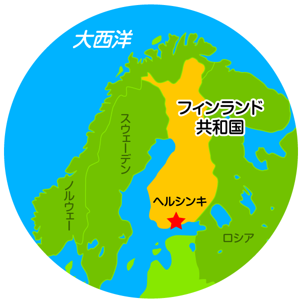 フィンランド共和国 拡大地図