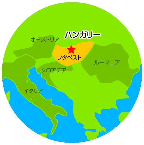 ハンガリー 拡大地図