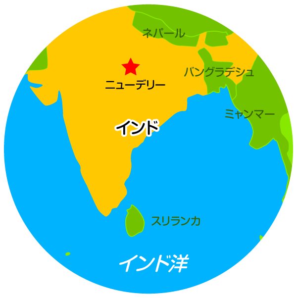 インド共和国 拡大地図
