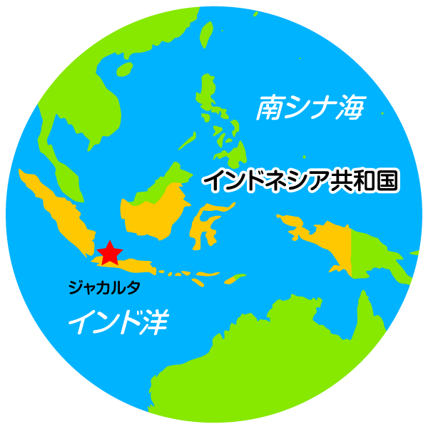 インドネシア共和国 拡大地図