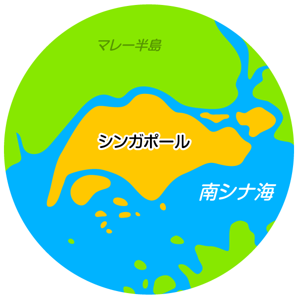 シンガポール共和国 拡大地図