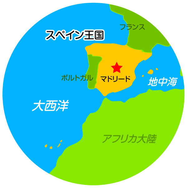 スペイン王国 拡大地図