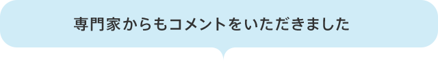 専門家からもコメントをいただきました