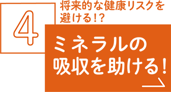 ミネラルの吸収を助ける！