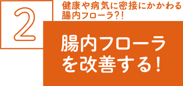 腸内フローラを改善する！